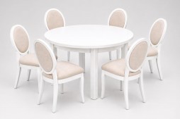 Elegancki zestaw jadalniany Louis White
